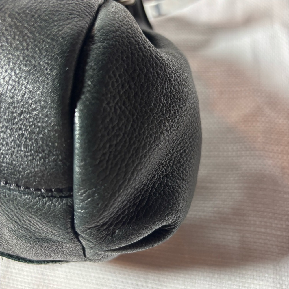 Kenneth Cole New York Black Pebbled Leather Shoulder Hobo Bag - Picture 8 of 17